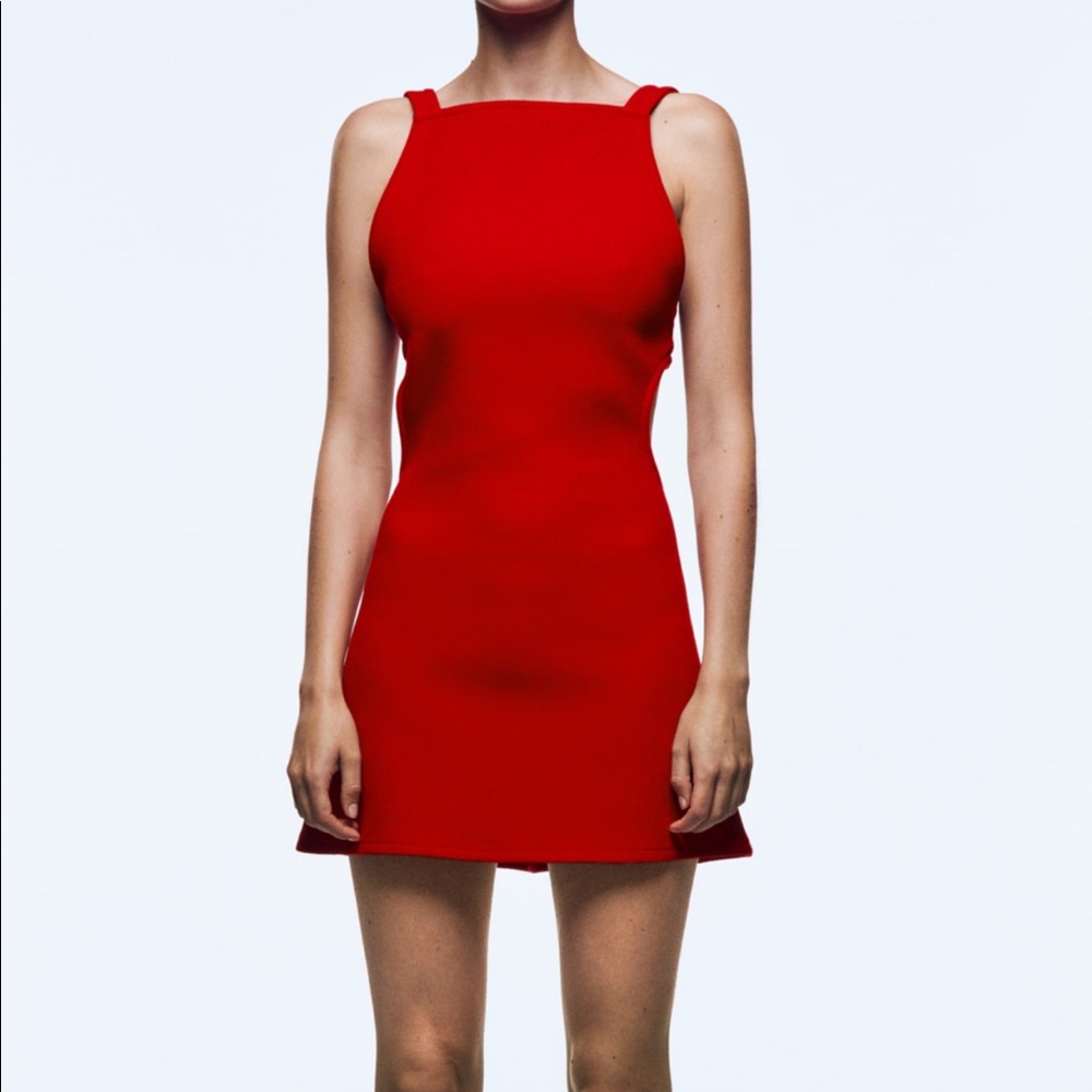 Red Zara dress